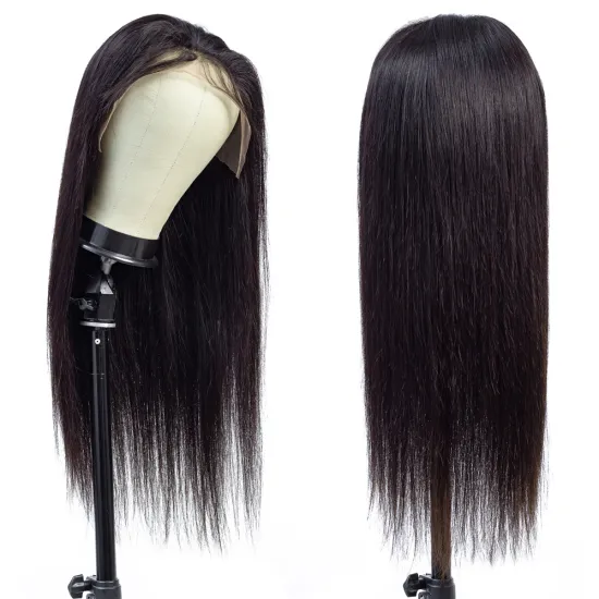 Wholesale 13*4 Lace Front Wig For Black Women Overnight Delivery 180% Density Silk Straight Human Hair Lace Wig For Black Women