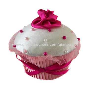 Customized Satin Cupcake Jewellery Trinket Box, Various Colors are Available, OEM/ODM is Welcome