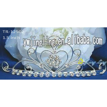 Pequeña princesa de corona de diamantes de imitación Tiara