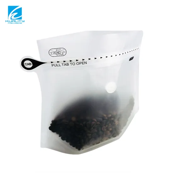 Custom Holographic Transparent Frosted Zipper Coffee Bags