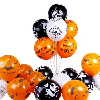 Customized Cross-border Halloween Balloon Decoration Set with PRINTING and LOGO Designs for Party Layouts