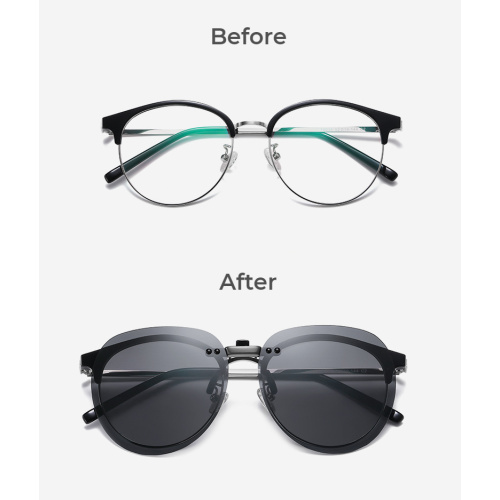 Where to Buy Clip on Sunglasses Round Clip On Sunglasses For Prescription Glasses Manufactory
