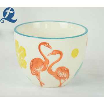 High quality design decal ceramic salad fruit bowl