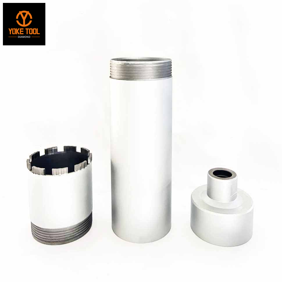 Broca de núcleo de diamante de ensamblaje con fácil reemplazo de cabezal de perforación