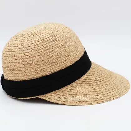 Girls golf hat sports raffia straw baseball hat
