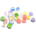 Mixed Color Transparent Bling Crown Shaped Flatback Kawaii Resin Cabochon for Room Ornaments Toy Craft Decor Beads