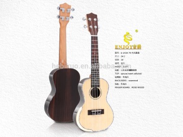 E-UK24-70 sapele insert celluloid ukulele 24inch rosewood ukulele