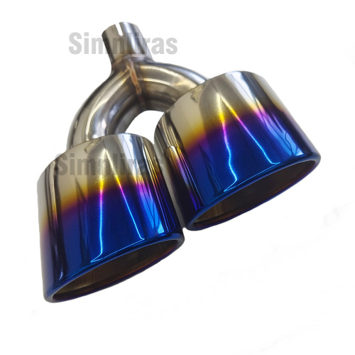 Für 19-23 Toyota Corolla Fließheck 2,5 "Quad Burnt Tipps Cat Rücken Auspuff