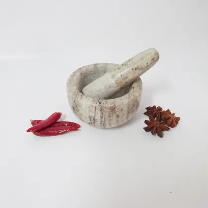 Grass white jade Marble Herb Grinder Martar