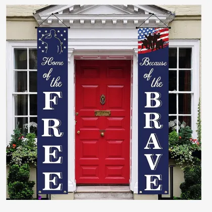 2023 Independence Day Festival Party Decoration: Customizable Door Banners for American Independence Day Celebration