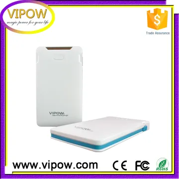 Vipow factory new hot power bank slim power bank with built in cable