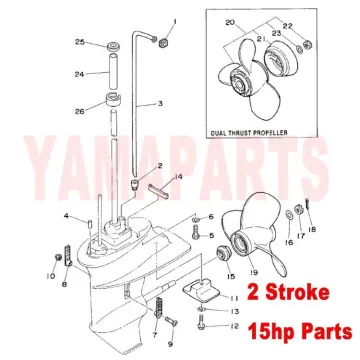 683-45947-00-EL Propeller for Yamaha Hidea Parsun 2 Stroke 15HP Outboard Motor Lower Unit