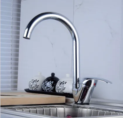 High standard flexible chromed kitchen shower faucet deck mounted kitchen sink mixer