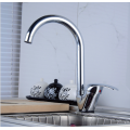High standard flexible chromed kitchen shower faucet deck mounted kitchen sink mixer