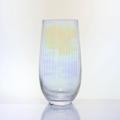 ribbed stemless champagne glasses with Iridescent luster