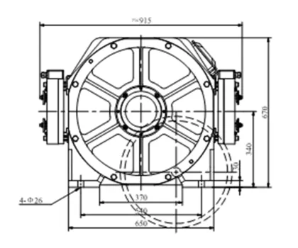Gtw10 Gearless Kds Elevator Traction Machine