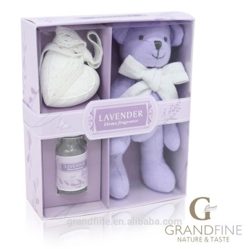 birthday return gifts for kid lavender scneted aroma diffuser oil fragrance set with fabric bear heartshape plaster