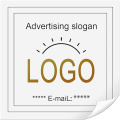 Etiqueta de adesivo redondo de logotipo personalizado