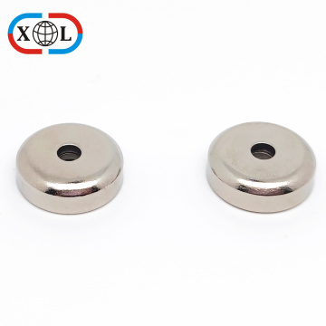 Round Neodymium Cup Magnet with Countersunk Hole