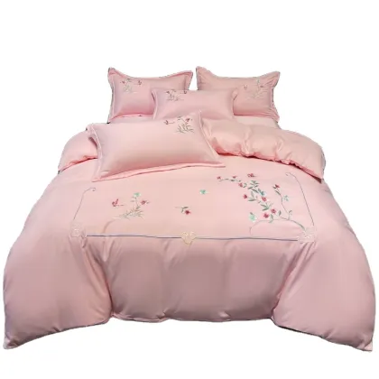 Polyester Luxury Embroidered Wedding Bedding Sets