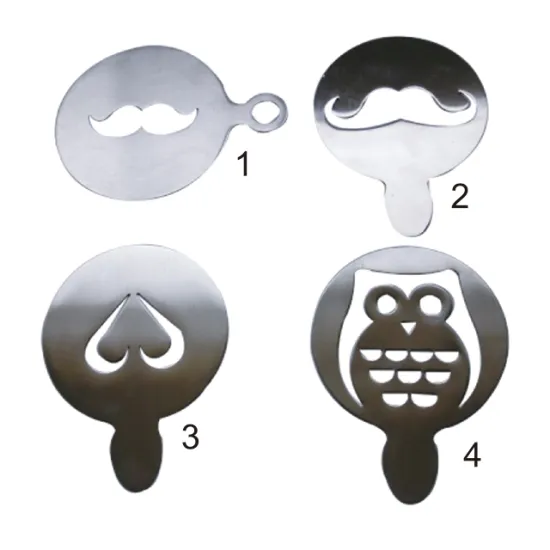 Stainless Steel Coffee Stencil Various Shapes
