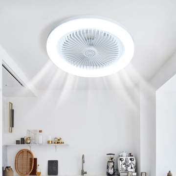 Kapalı Tavan Fanı Işık Kitleri Dimmable 3 Renkli Ayarlanabilir Lamba, 30W, E27 Soket