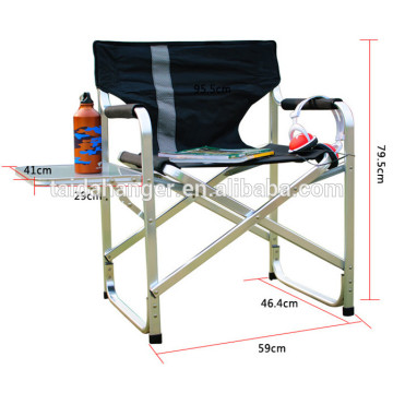 600D oxford fabric +Metal tube folding director chair with side table