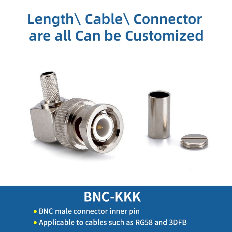 BNC male Crimp Plug Right Angle for RG58 3