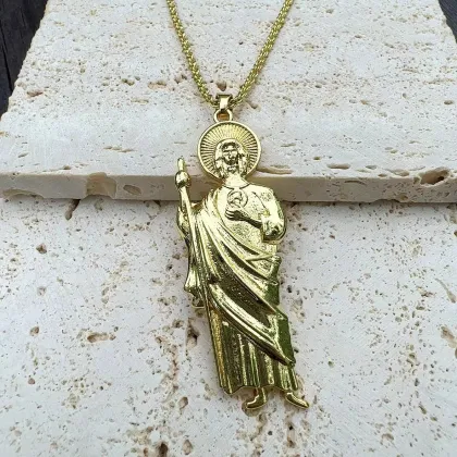 Wholesale Christian St. Jude Gold Pendant Necklaces for Women