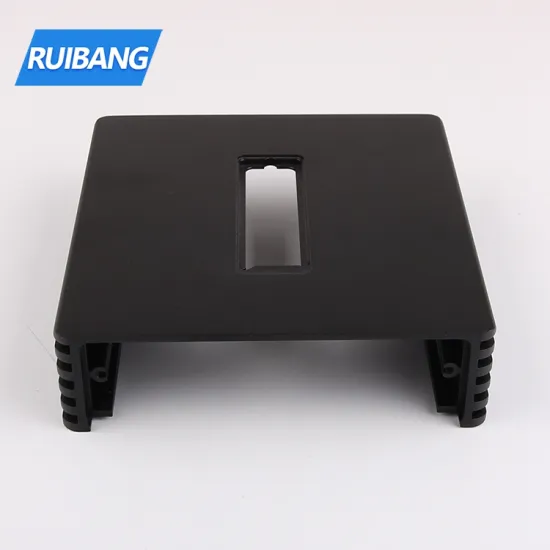 Laser machining drilling electronics housing extruded black anodized aluminum box with side panels