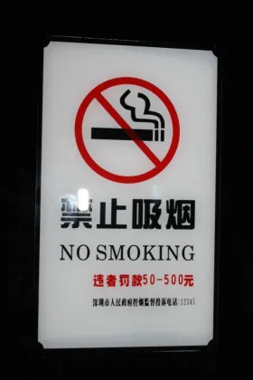 No Smoking Acrylic Warning Board/No Smoke Warming Sign
