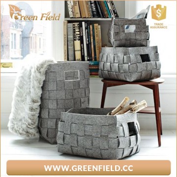 Customized felt basket Factory Price ladies felt storage bags