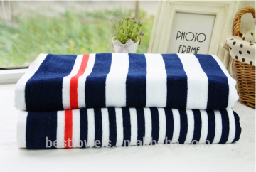 China supplier striated 100%cotton terry bath towel