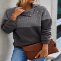 Women Fashion Quilted Pattern Pullovers