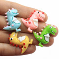 Perline di dinosauro in resina con retro piatto Cabochon perline Kawaii Animale artificiale Fai da te Tornante Ornamento Bambini Scrapbook Making