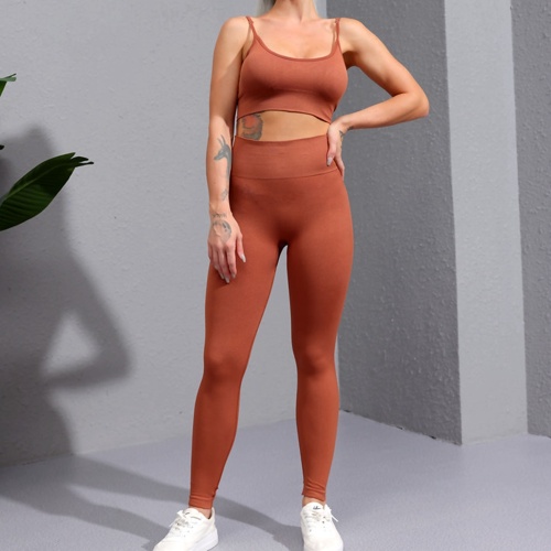 Pakaian Olahraga Crop Top Yoga Set