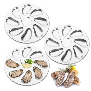 Title: "JHY Hot-Sale 9.8\" Stainless Steel Oyster Grill Pan Plate Tray: Premium Cooking Solution for Seafood Enthusiasts