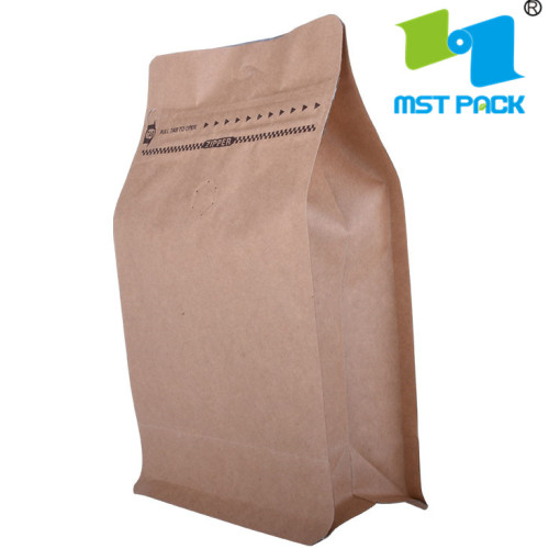 zip top custom printed biodegradable kraft paper bag