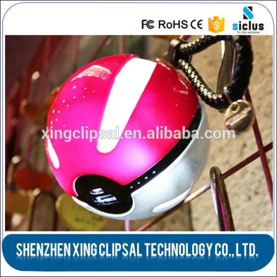 2016 hot selling 10000mAh Portable pokemon go pokeball power bank with led light