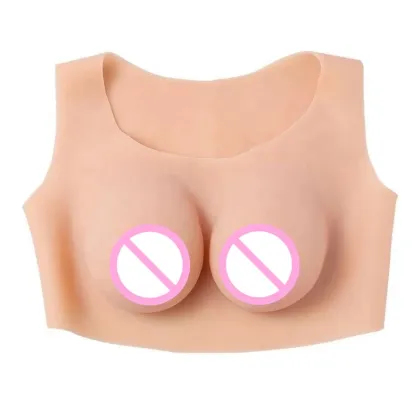 Realistic S Cup Inflatable Breast Forms for Crossdressers - Liquid Silicone Gel Filled