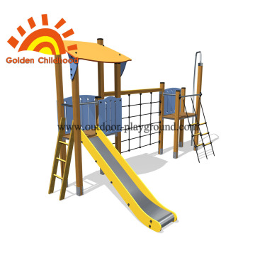 Single Outdoor Playground Equipment Yellow Park For Children