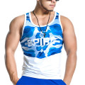 Y costas mens algodão fitness ginásio longarina singlet