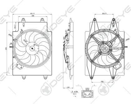 Cooling radiator fan for ALFA ROMEO 147 ALFA