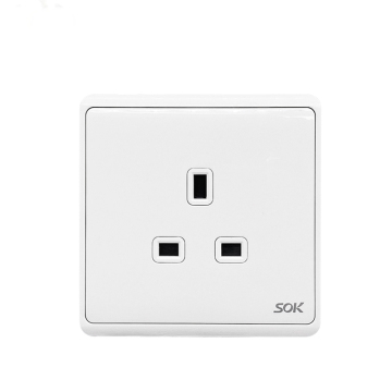 13A 250V 1 Gang BS Socket Outlet White