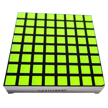 8 x 8 Square-shaped Dot-matrix LED Display, Suitable for Indoor Use, Available in Various Colors
