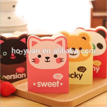 2016 Lovely mini cartoon bear notebook message cheap paper Memo pad notebook