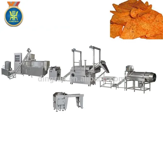 Screw shell bulges extruded fried pellet chips making machine