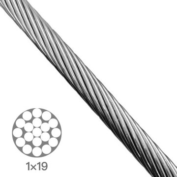 High Tensile Strength 6mm & 8mm Galvanized Steel Wire Rope: 7x7/1x19 Configuration
