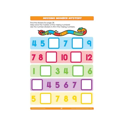Children Learning Math Stickers Workbook
