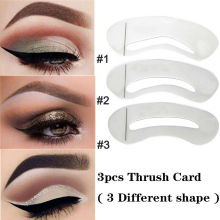 3pcs/set Waterproof Eyebrow Mold Makeup Tool With Mold Cosmetic Modeling Makeup Tool Drawing Card